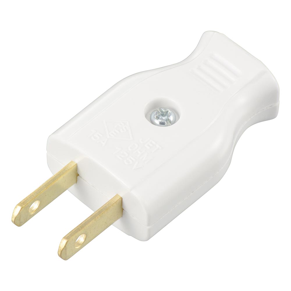 差込みプラグ（プラグ交換用/補修用/1500Wまで/15A-125V/ホワイト/パッケージあり） | 株式会社オーム電機 『会員専用 仕入サイト』