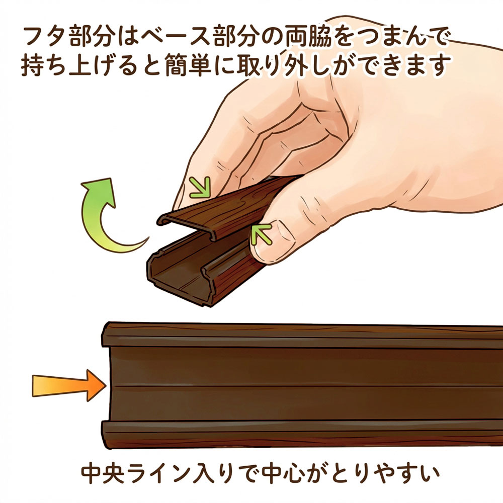 テープ付モール（木目ダーク/0号/91cm） | 株式会社オーム電機 『会員専用 仕入サイト』